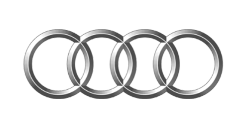 Audis logga i transparent som är vårt partner flör ac service uppsala.