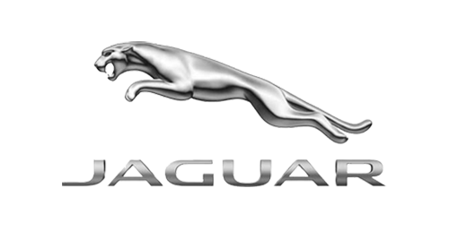 Jaguar logga i grå för att reparera och gör ac service logga.